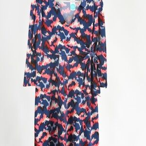 Stylish Multicolor Wrap Dress